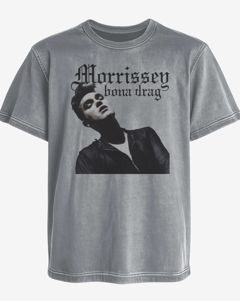 Polera desgastada Gris Melange de Morrissey Drag