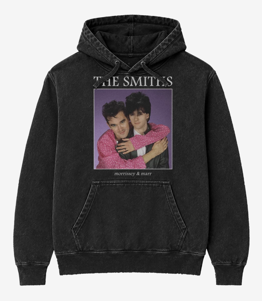 Poleron Canguro Acid Wash Negro de The Smiths Morrissey & Marr