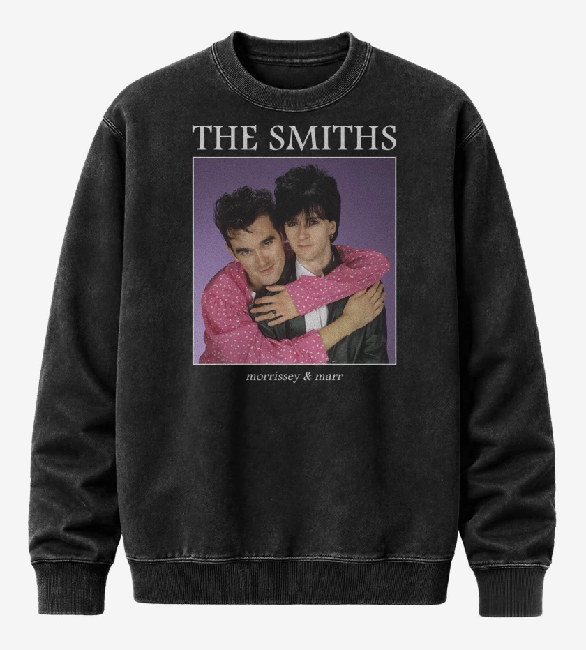 Poleron Polo Acid Wash Negro de The Smiths Morrissey & Marr