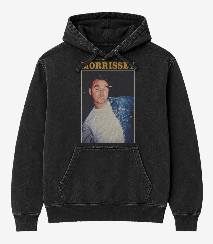 Poleron Canguro Acid Wash Negro de Morrissey Tour 2025