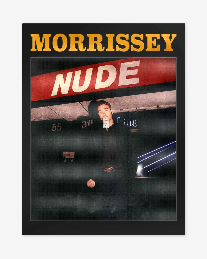 Print metalico Negro de Morrissey Live Chile