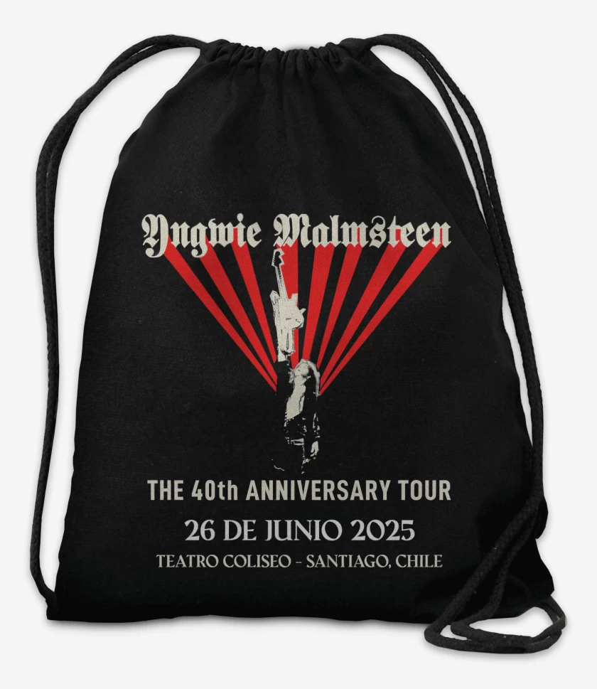 Mochila Negro de Yngwie Malmsteen 40 Aniversario