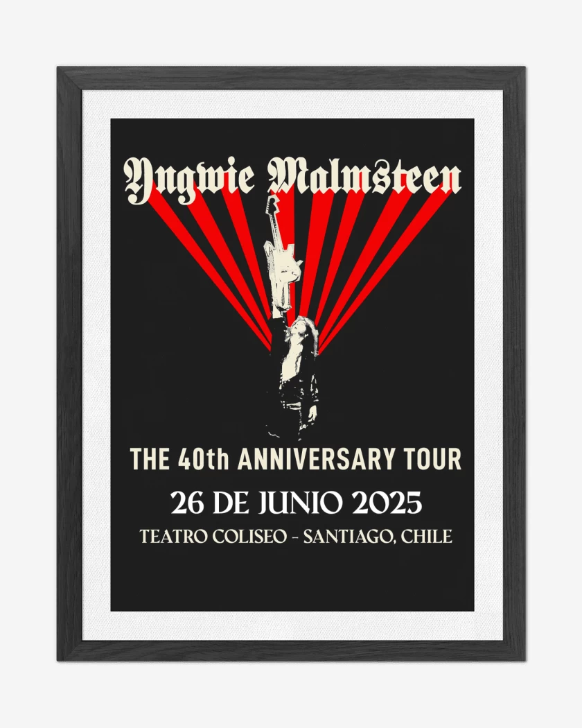 Cuadro decorativo Negro de Yngwie Malmsteen 40 Aniversario