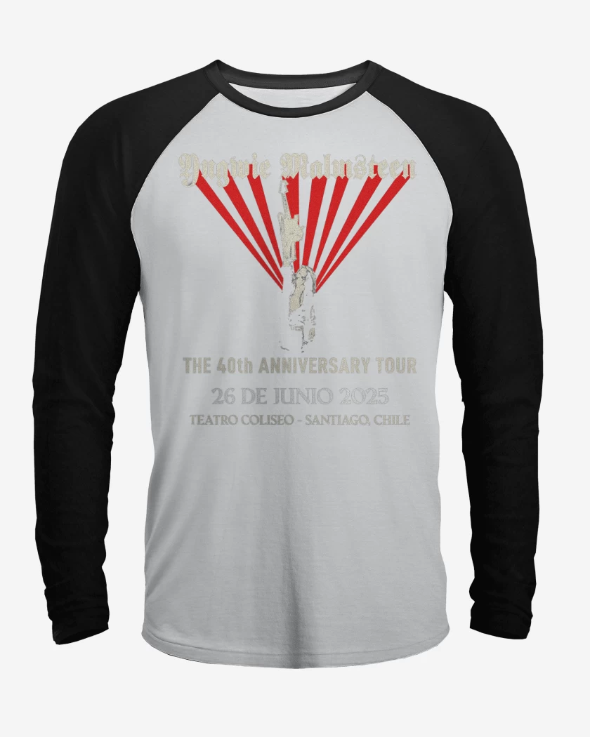 Polera Raglan Yngwie Malmsteen 40 Aniversario