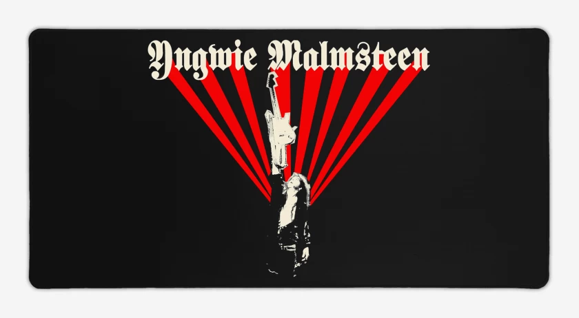 Mouse pad Gamer Negro de Yngwie Malmsteen 40 Aniversario 2