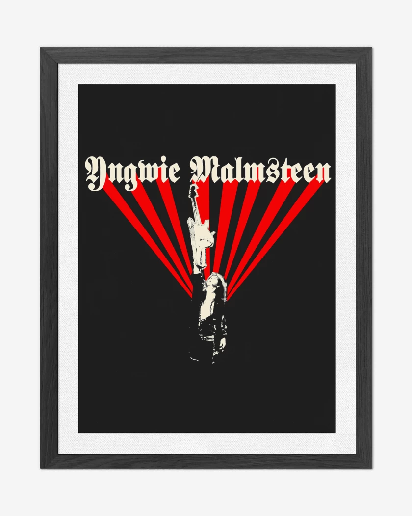 Cuadro decorativo Negro de Yngwie Malmsteen 40 Aniversario 2