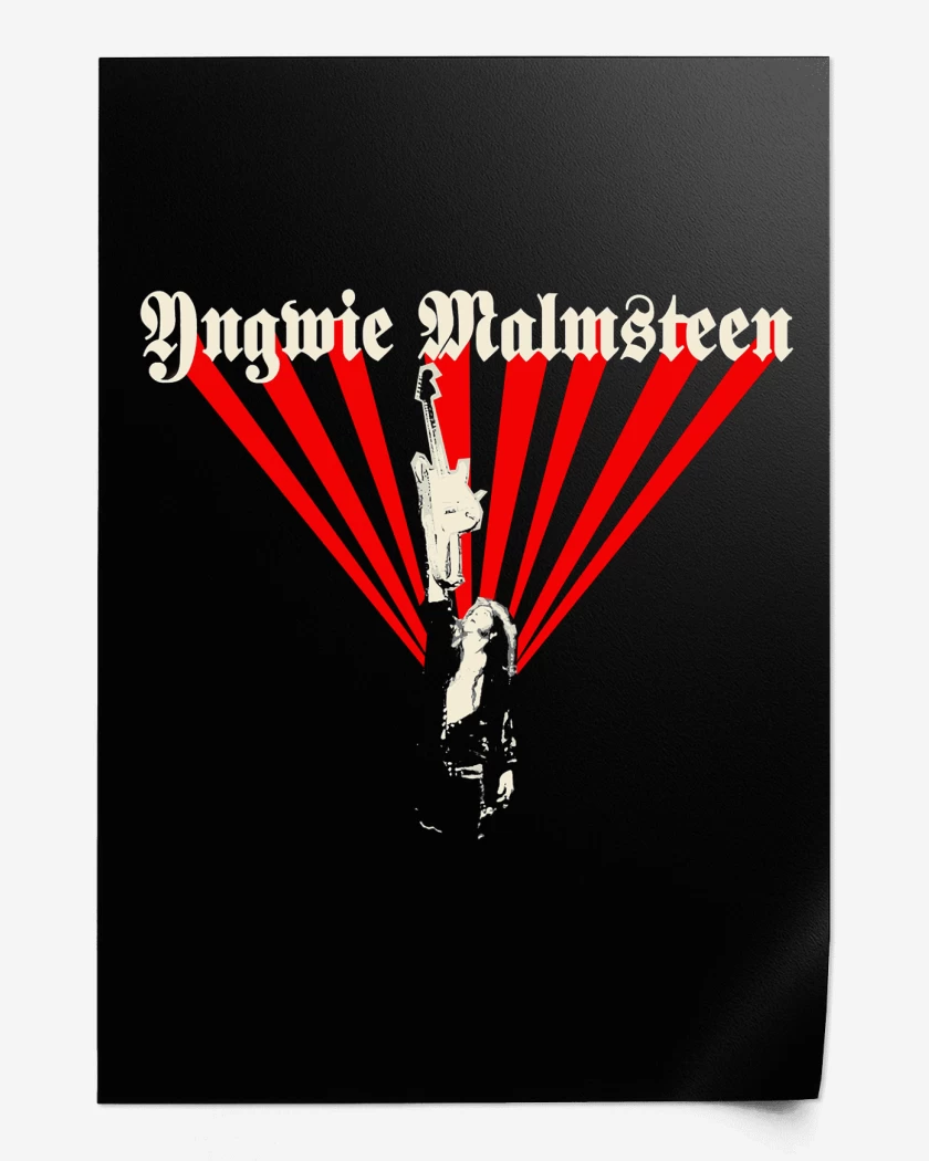 Print Negro de Yngwie Malmsteen 40 Aniversario 2