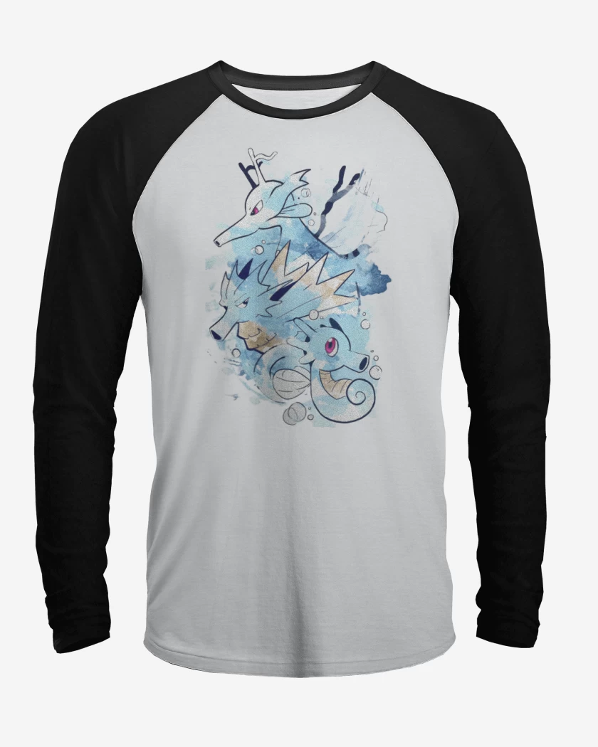 Polera Raglan Blanco / Negro de Seadra