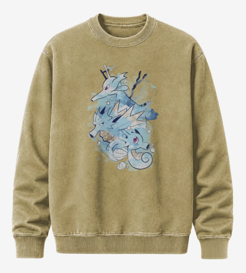 Poleron Polo Acid Wash Beige de Seadra