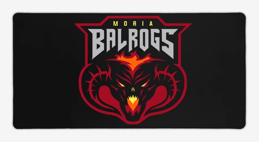 Mouse pad Gamer Negro de Balrogs de Moria