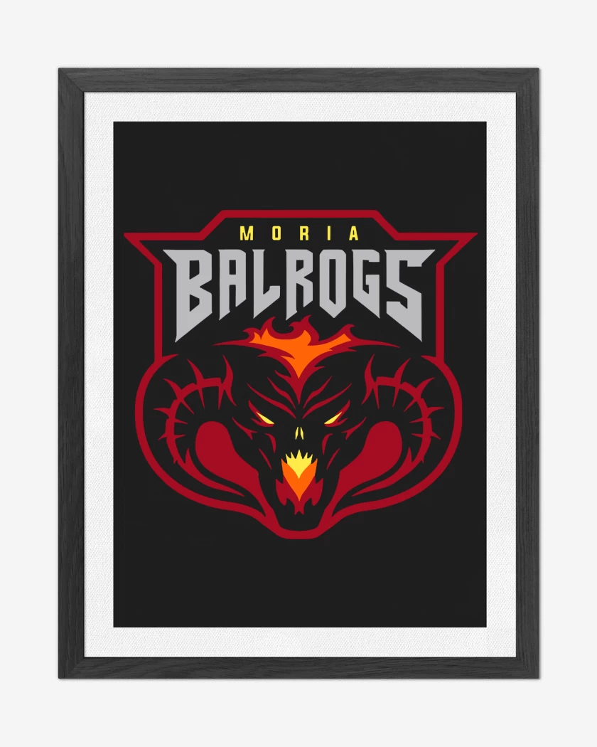 Cuadro decorativo Negro de Balrogs de Moria