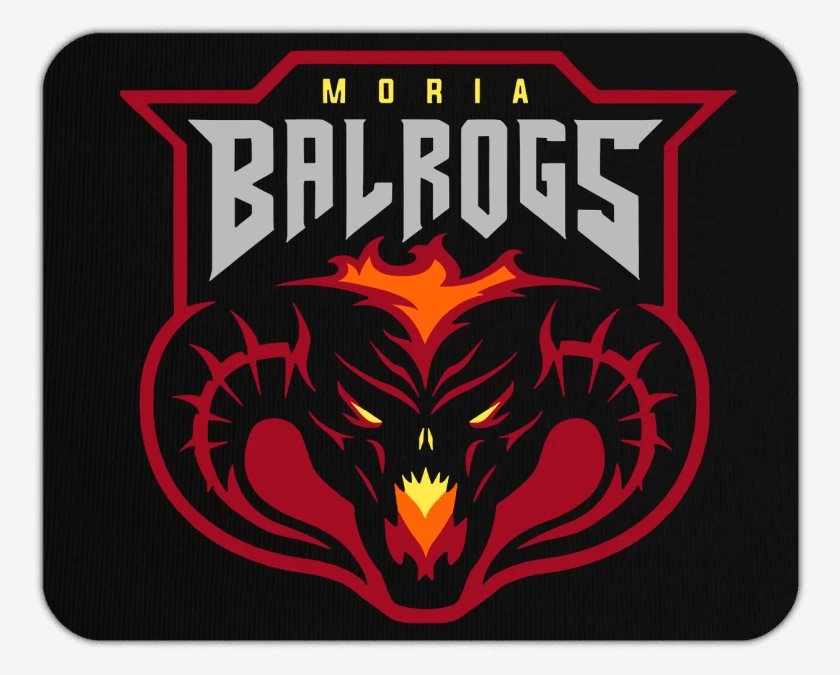 Mousepad Negro de Balrogs de Moria
