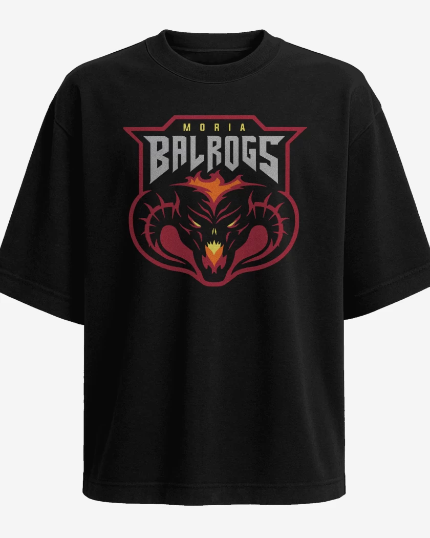 Polera Oversize Negro de Balrogs de Moria