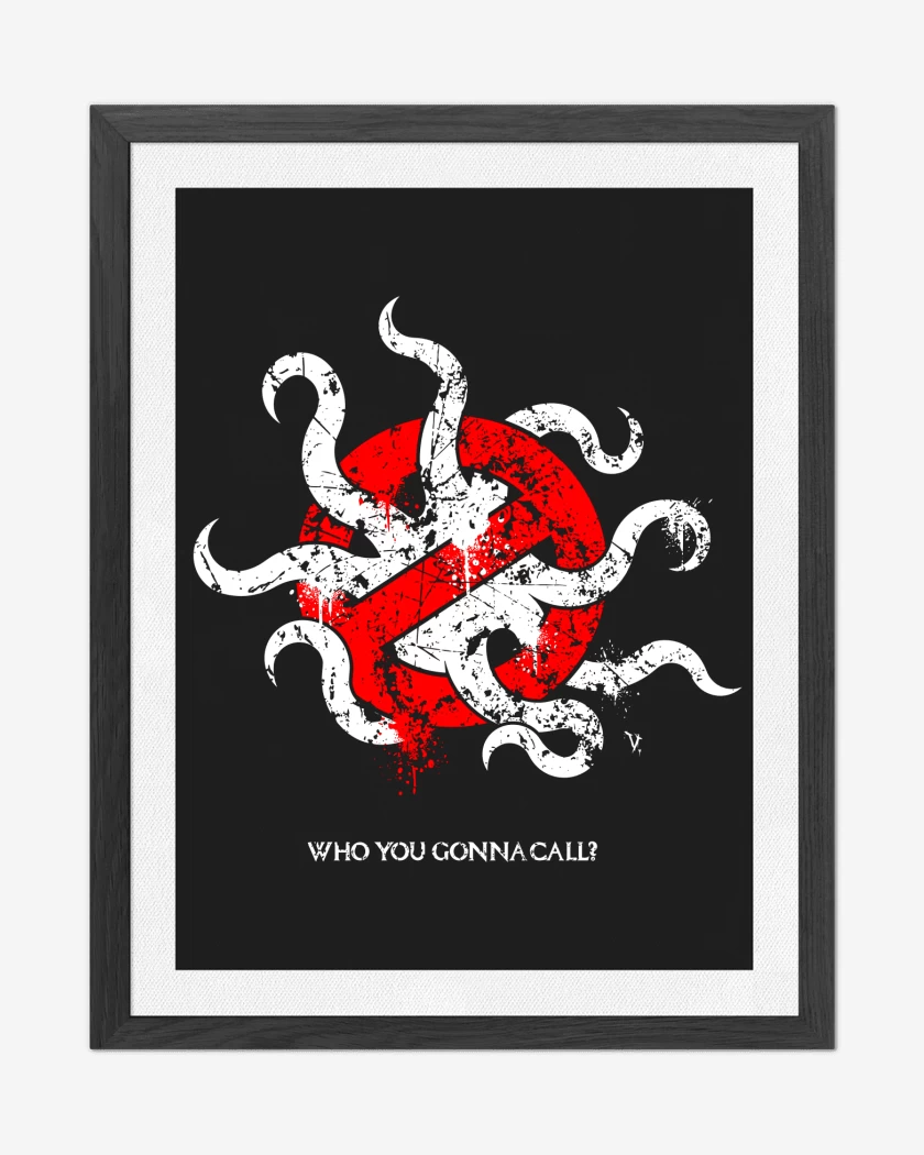 Cuadro decorativo Negro de Cazafantasmas Lovecraft