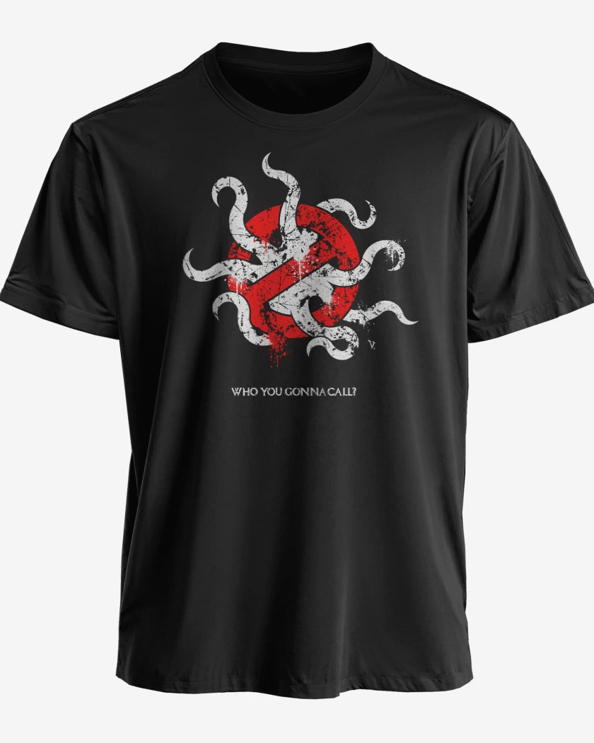Polera premium Negro de Cazafantasmas Lovecraft