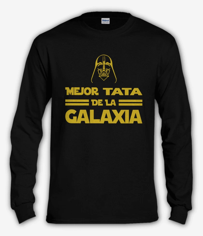 Polera manga larga Negro de Mejor Tata de la Galaxia