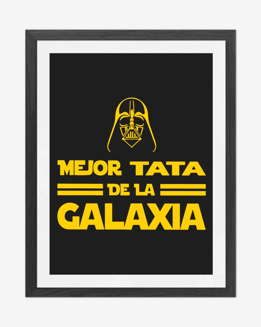 Cuadro decorativo Negro de Mejor Tata de la Galaxia