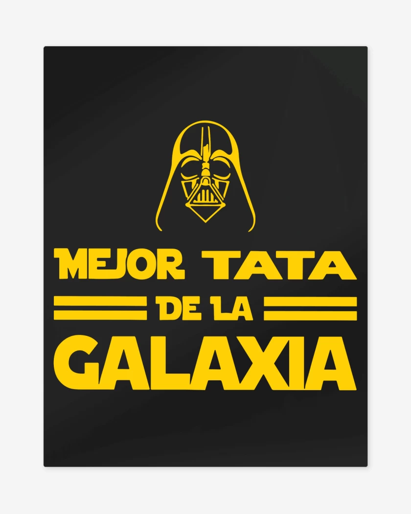 Print metalico Negro de Mejor Tata de la Galaxia