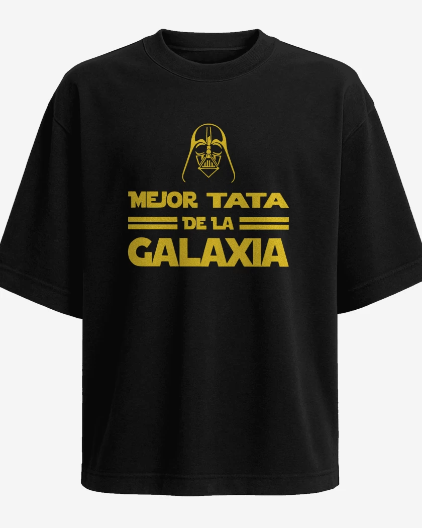 Polera Oversize Negro de Mejor Tata de la Galaxia