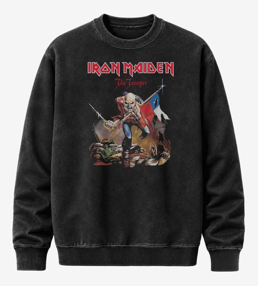 Poleron Polo Acid Wash Negro de The Trooper Chile