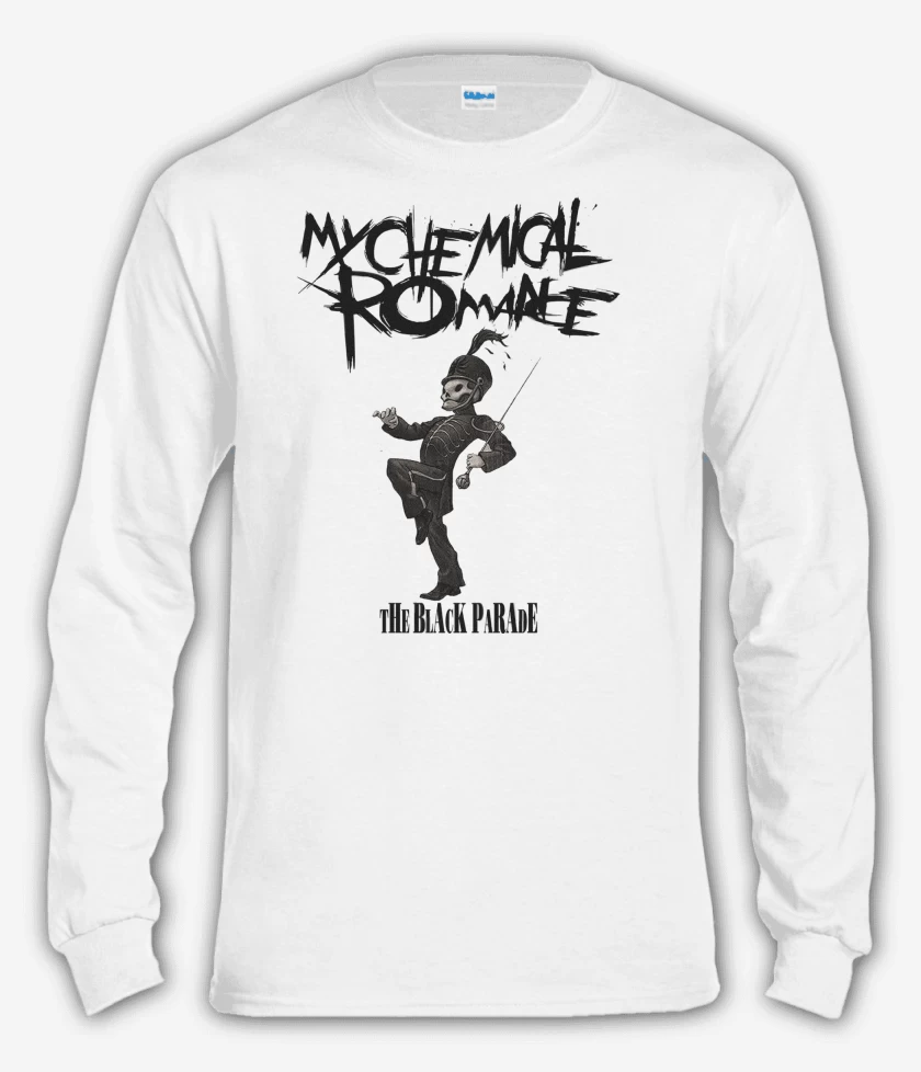 Polera manga larga Blanco de MCR The Black Parade