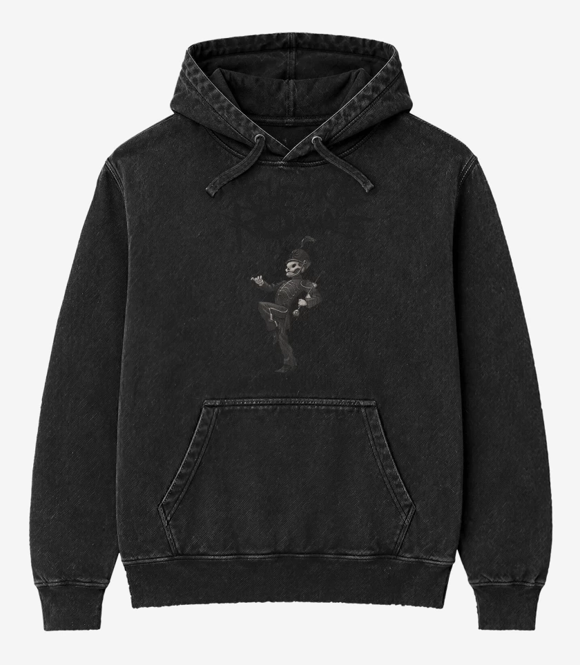 Poleron Canguro Acid Wash Negro de MCR The Black Parade