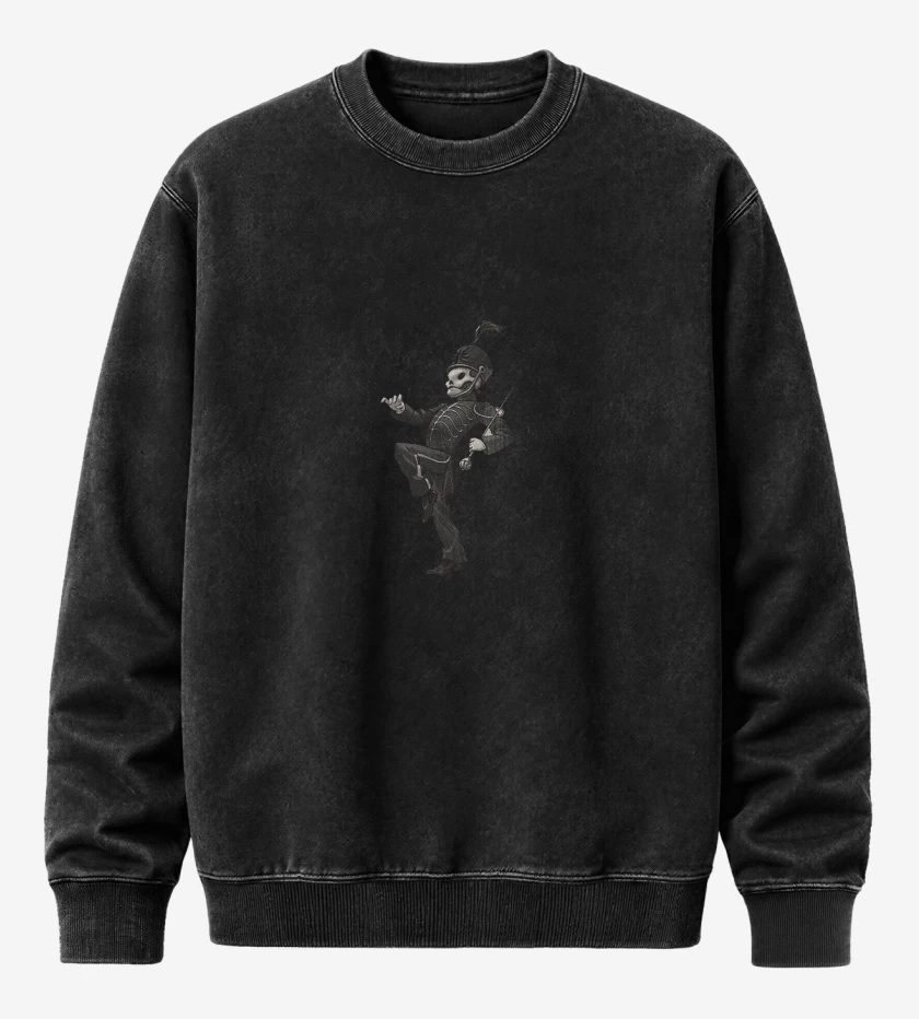 Poleron Polo Acid Wash Negro de MCR The Black Parade