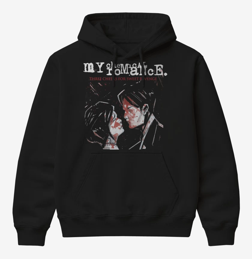 Poleron Canguro básico Negro de My Chemical Romance Three Cheers