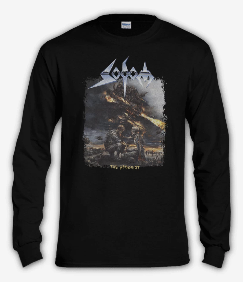 Polera manga larga Negro de Sodom The Arsonist