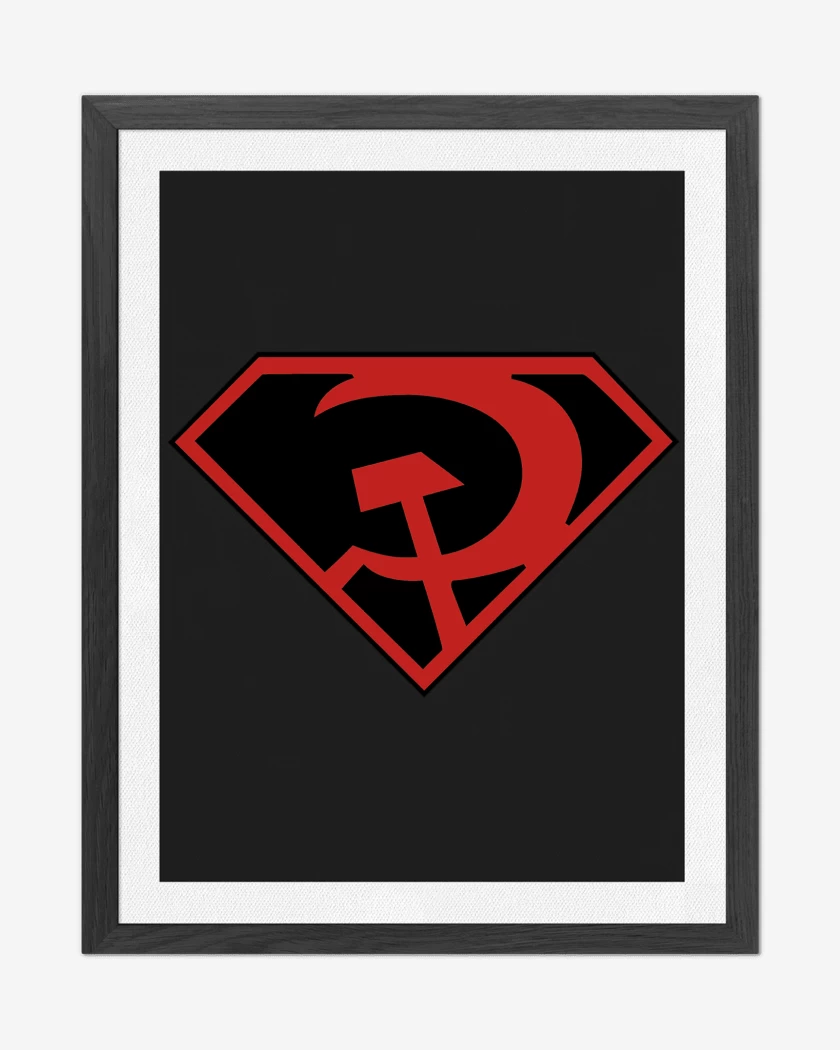 Cuadro decorativo Negro de Superman Red Son