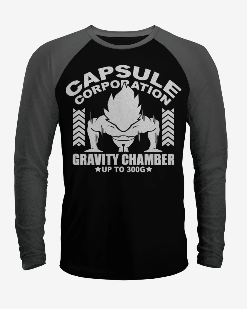 Polera Raglan Negro / Negro Heather de Gravity Chamber