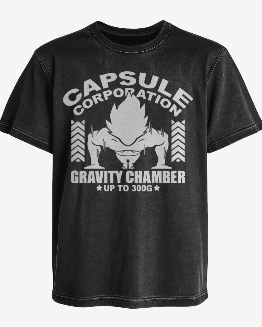 Polera desgastada Negro de Gravity Chamber