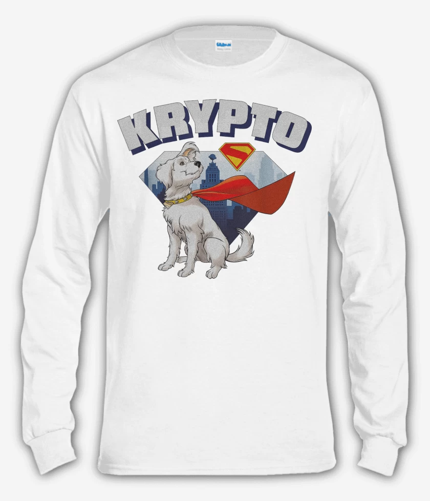 Polera manga larga Blanco de New Krypto