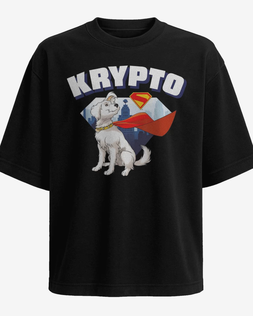 Polera Oversize Negro de New Krypto