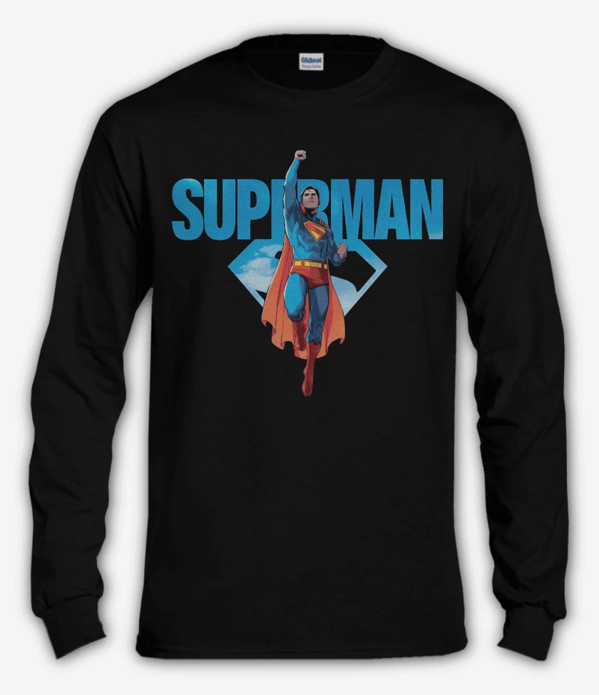 Polera manga larga Negro de El Nuevo Super Hombre