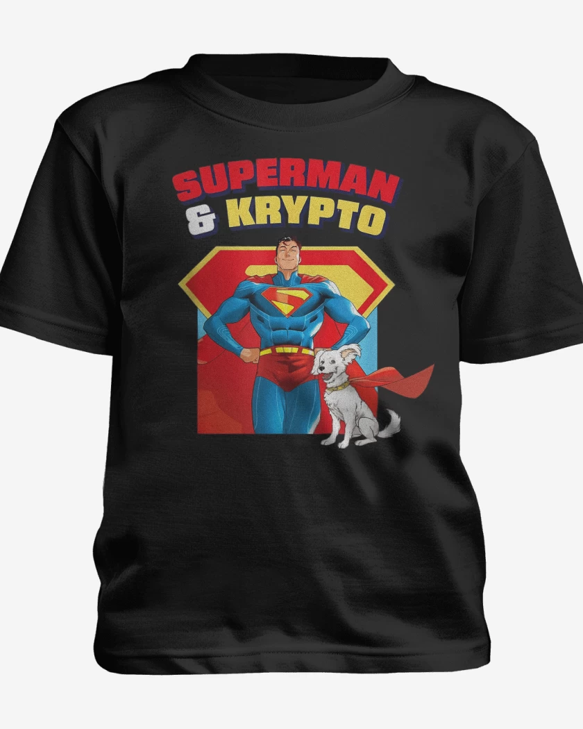 Polera de niño Negro de New Superman and New Krypto