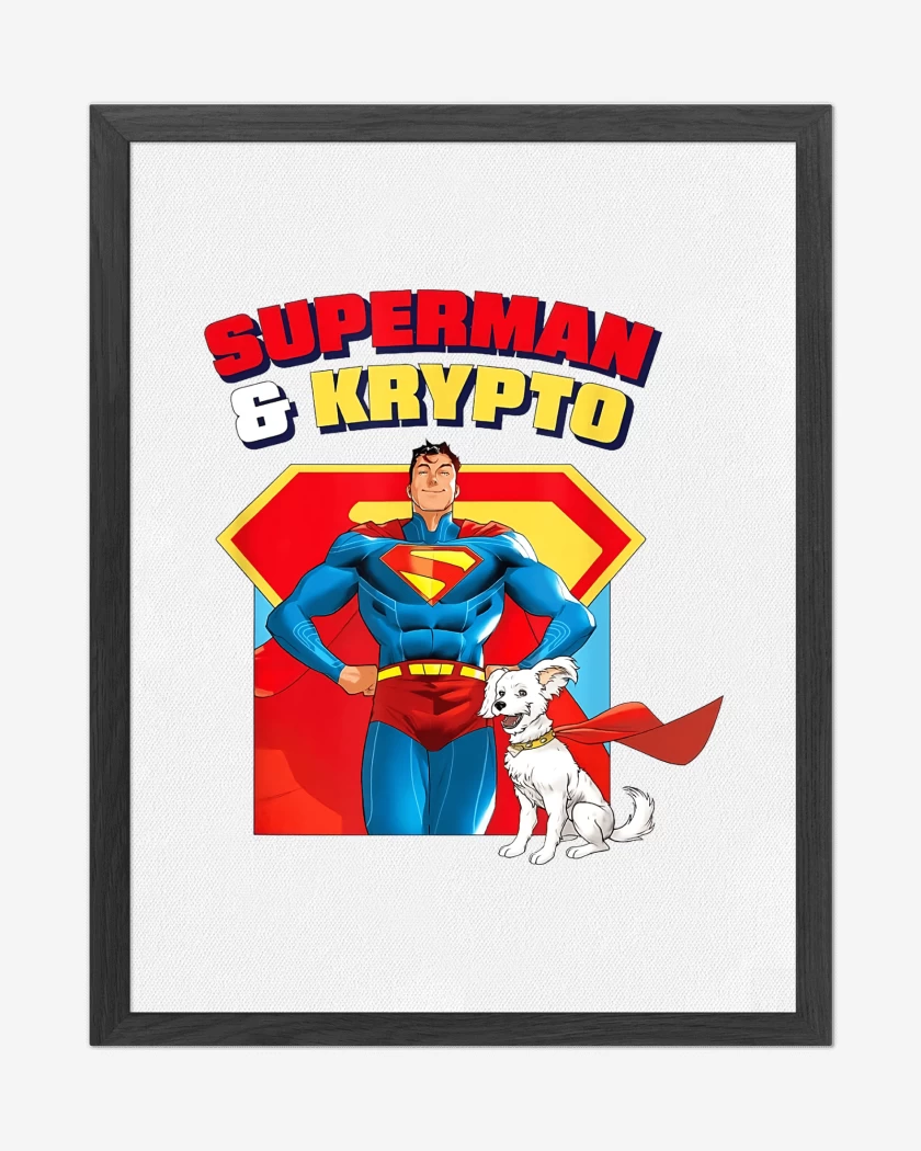 Cuadro decorativo Blanco de New Superman and New Krypto