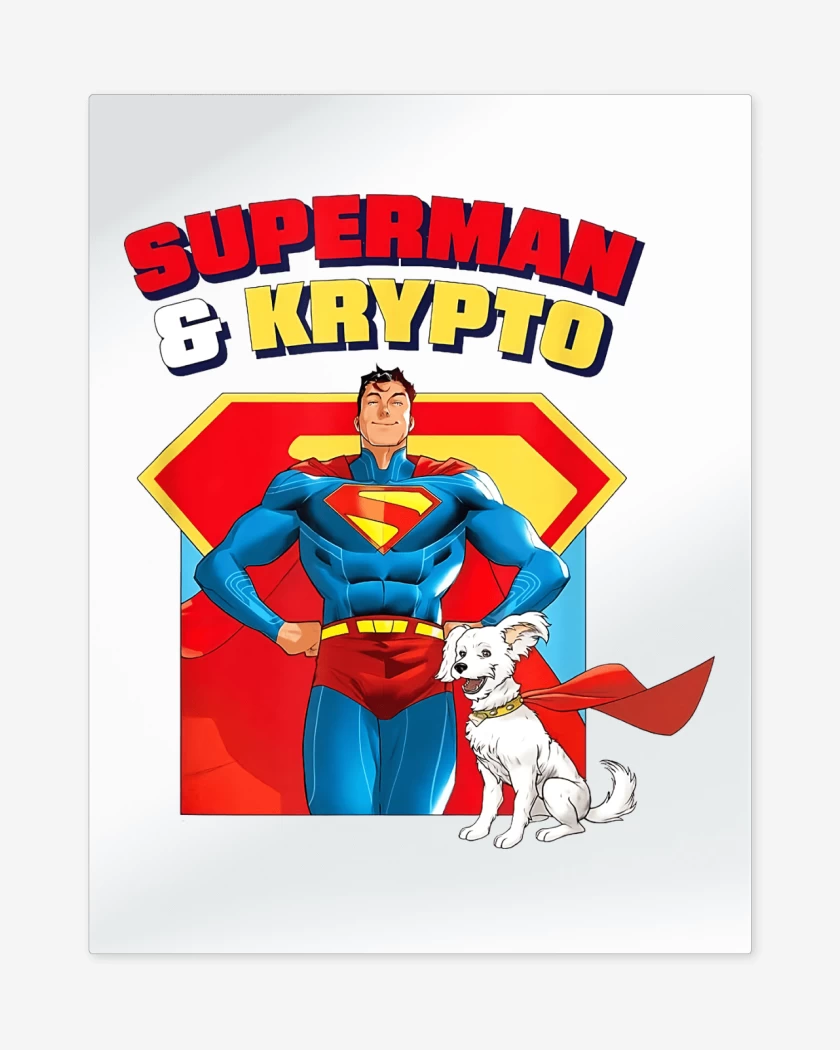 Print metalico Blanco de New Superman and New Krypto