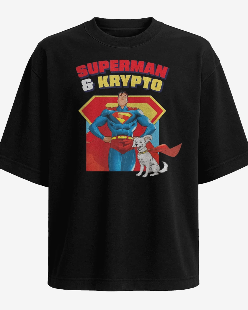 Polera Oversize New Superman and New Krypto