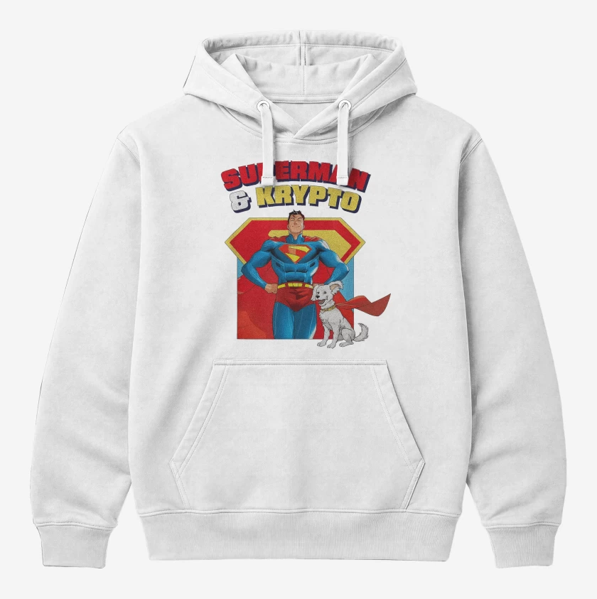 Polerón Canguro Blanco de New Superman and New Krypto