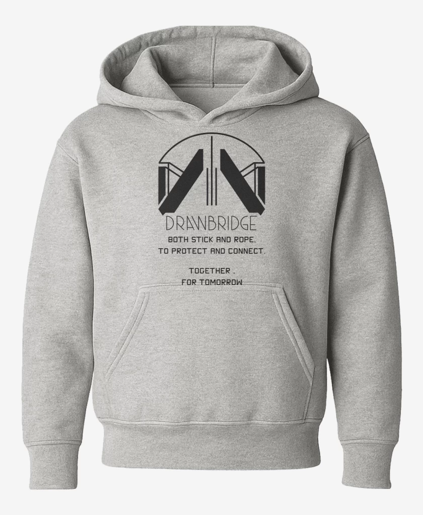 Poleron de niño Gris Melange de Death Stranding Drawbridge N