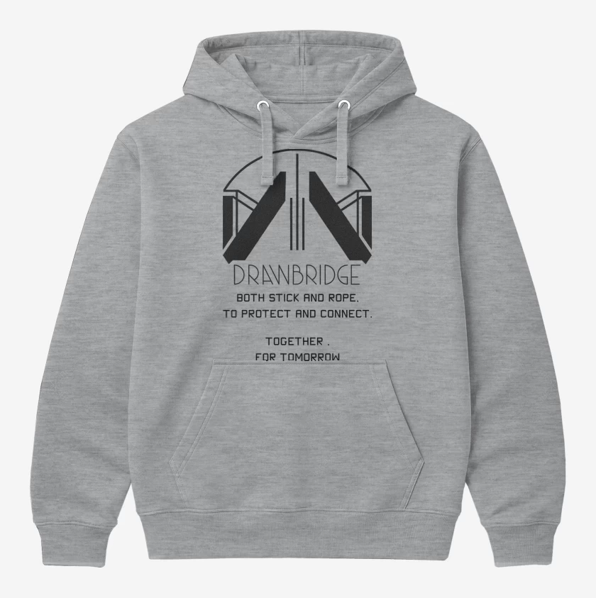 Polerón Canguro Gris Melange de Death Stranding Drawbridge N