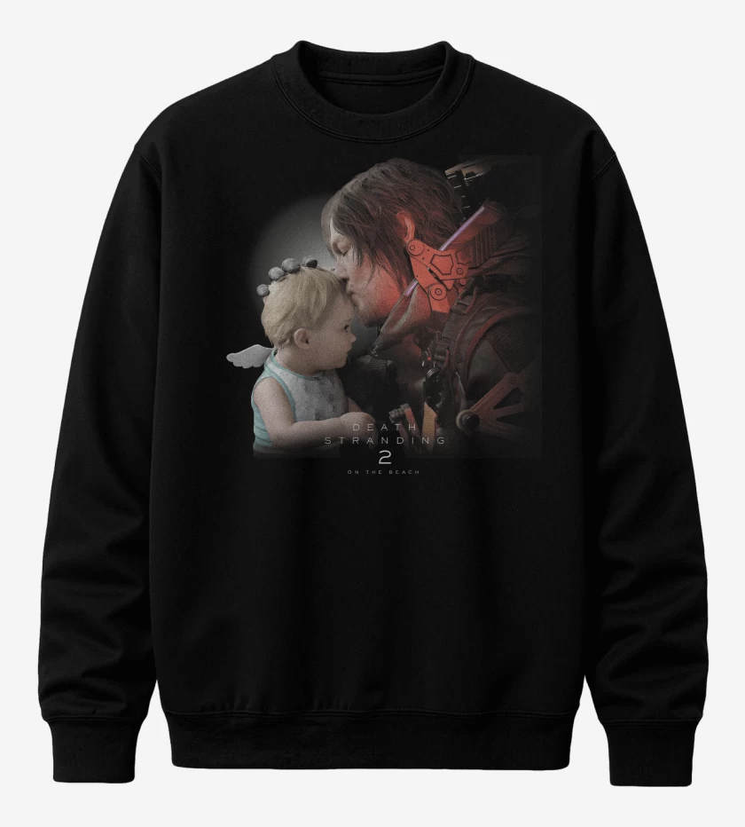 Poleron polo Negro de Death Stranding 2 Sam & Lou