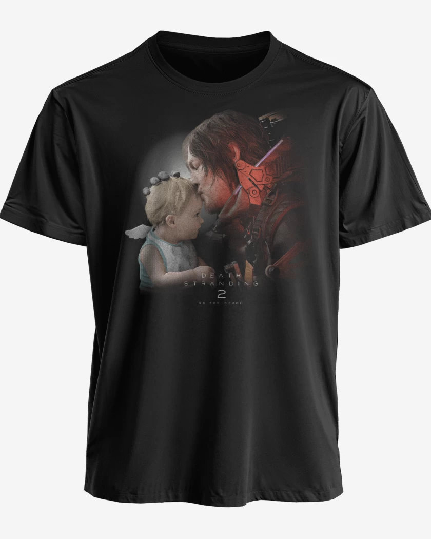 Polera premium Negro de Death Stranding 2 Sam & Lou