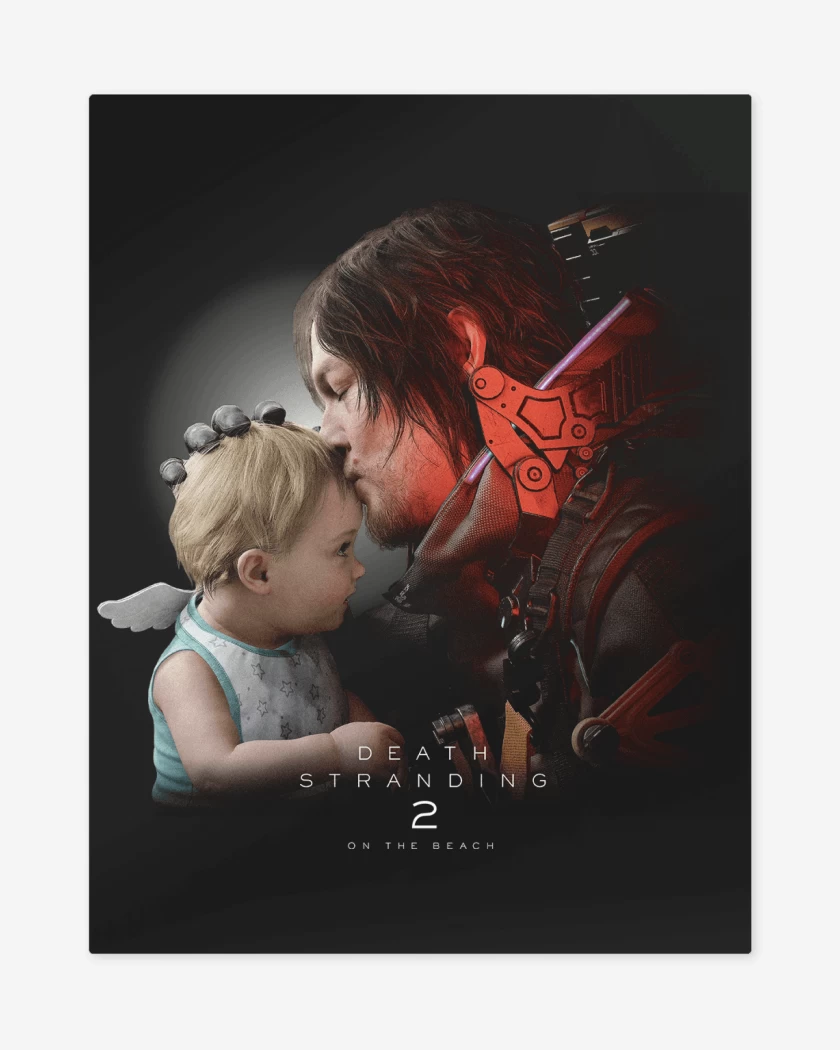 Print metalico Negro de Death Stranding 2 Sam & Lou