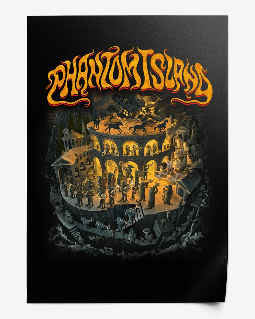 Print Negro de Phantom Island