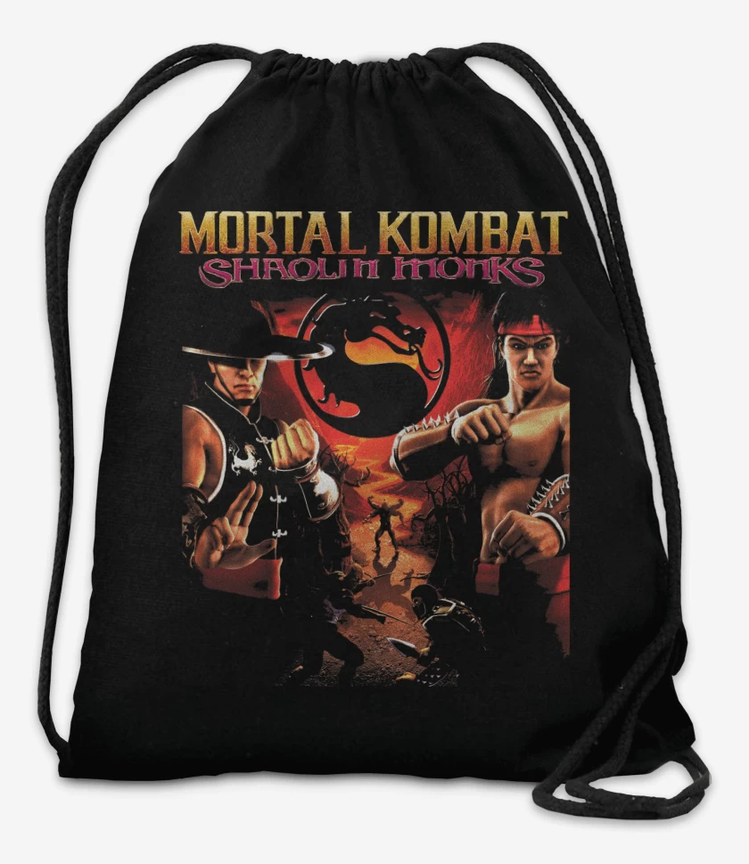 Mochila Negro de Mortal Kombat Shaolin Monks