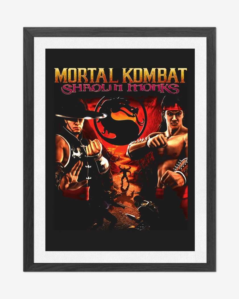 Cuadro decorativo Negro de Mortal Kombat Shaolin Monks
