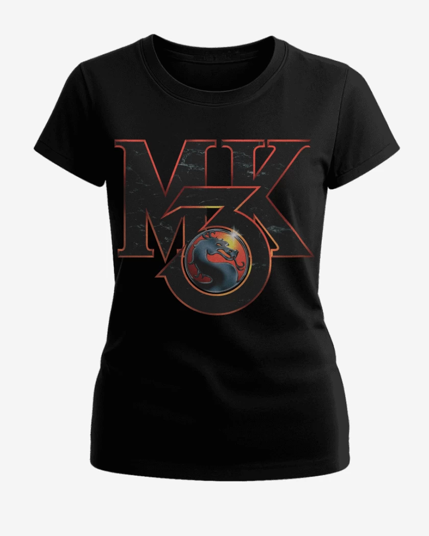 Polera de Mujer Negro de Mortal Kombat 3