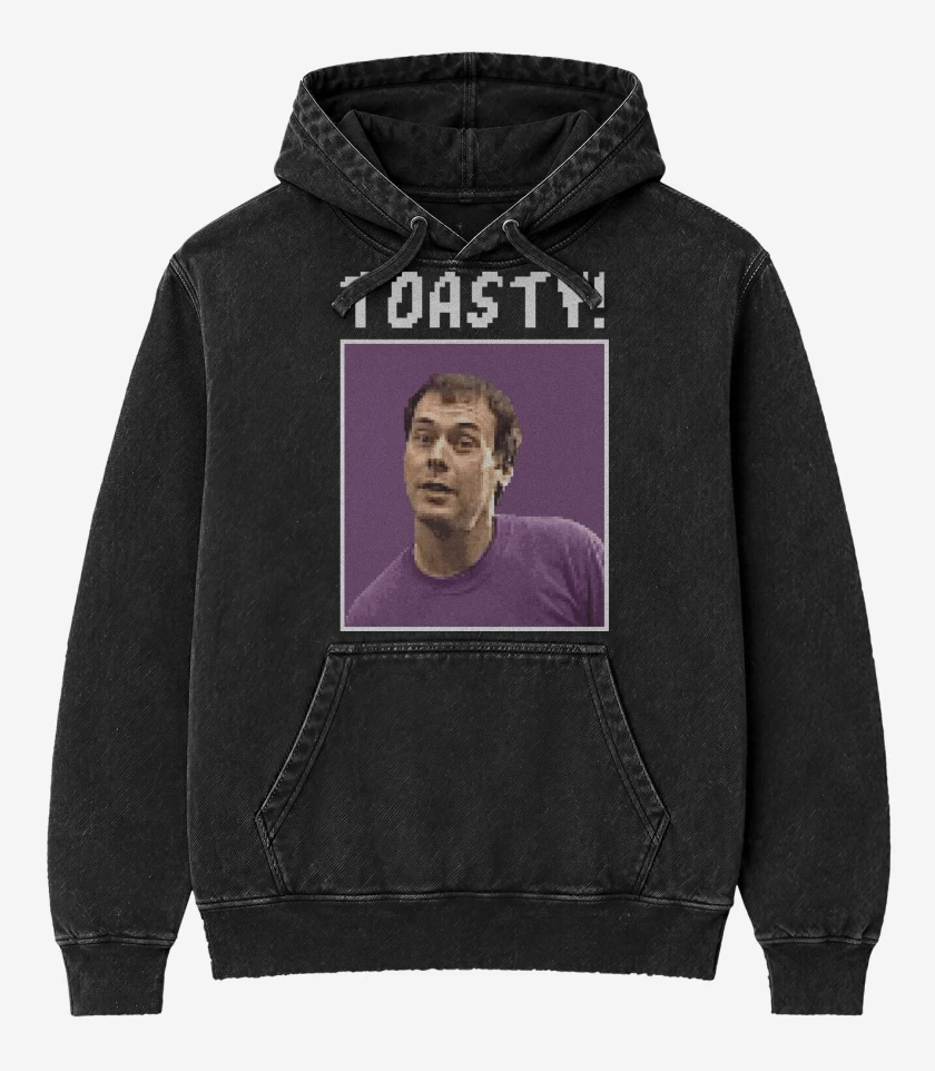 Poleron Canguro Acid Wash Negro de Mortal Kombat Toasty